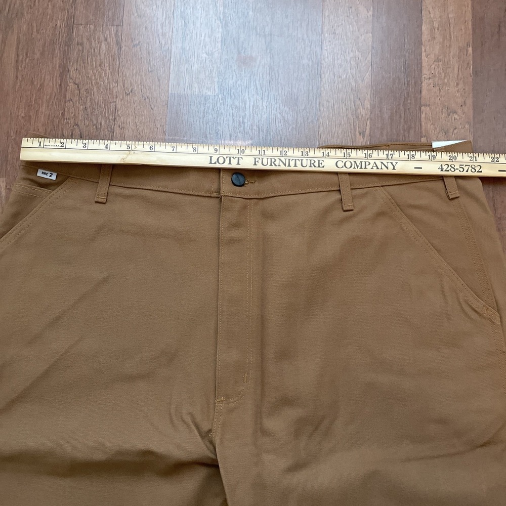 Carhartt FR Flame Resistant Duck Work Dungaree Pants Brown FRB229 BRN 42x36 NWT - Picture 5 of 7
